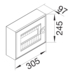 Product Drawing Rozdzielnice do nabudowania 12-modułowe, drzwi transparentne Product Drawing Rozdzielnice do nabudowania 12-modułowe, drzwi transparentne