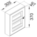 Product Drawing Rozdzielnice do nabudowania 24-modułowe, drzwi transparentne Product Drawing Rozdzielnice do nabudowania 24-modułowe, drzwi transparentne