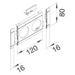 Product Drawing Maskownice z polem opisowym, 2-krotne ABS bezhalogenowe (HFR) Product Drawing Maskownice z polem opisowym, 2-krotne ABS bezhalogenowe (HFR)