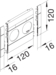 Product Drawing Maskownice 2-krotne ABS bezhalogenowy 120mm Product Drawing Maskownice 2-krotne ABS bezhalogenowy 120mm