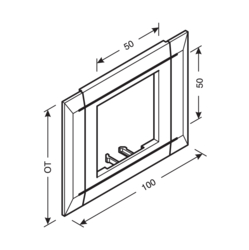 Product Drawing Maskownice do modułów ogranicznika przepięć PVC i bezhalogenowe PC/ABS PC/ABS