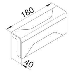 Product Drawing Podstawy SL200551 i pokrywy SL200552 kąt wewnętrzny 3D ABS