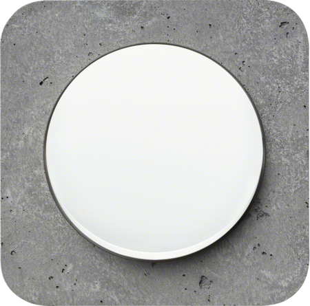 Beton polerowany, szary / Tworzywo, śnieżnobiały połysk