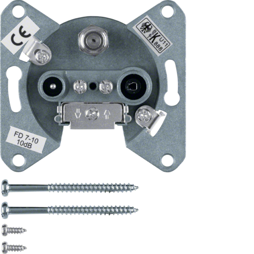 4523 mechanizmy Gniazdo antenowe 3-wyjściowe przelotowe