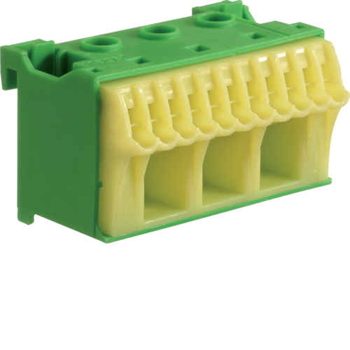 KN14E QuickConnect Blok samozacisków ochronny,  zielony,  3x16 +11x4mm2, szer. 60mm