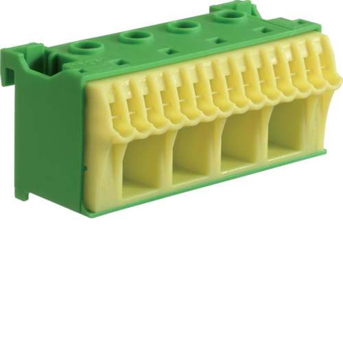 KN18E QuickConnect Blok samozacisków ochronny,  zielony,  4x16+14x4mm2, szer. 75mm