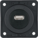 926032505 Integro Gniazdo USB ładowania pojedyncze 12V,  3A; antracyt mat,  mechanizm czarny