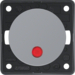 937522507 Ctrl on/off switch 2p imprint &quot;0&quot;, red lens,  Integro - Design Flow/Pure,  grey gl