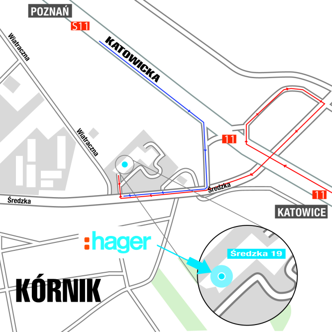 CBS Kórnik - Mapa dojazdowa CBS Kórnik - Mapa dojazdowa
